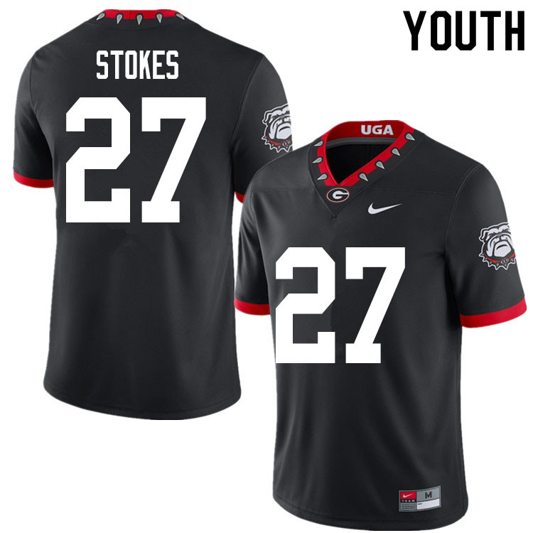 2020 Youth #27 Eric Stokes Georgia Bulldogs Mascot 100th Anniversary College Football Jerseys Sale-B